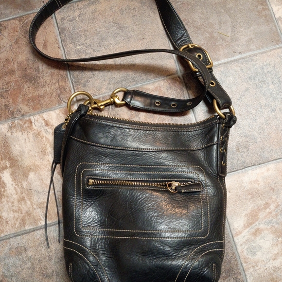 Coach Black Leather Crossbody Purse 10398 - Picture 2 of 2
